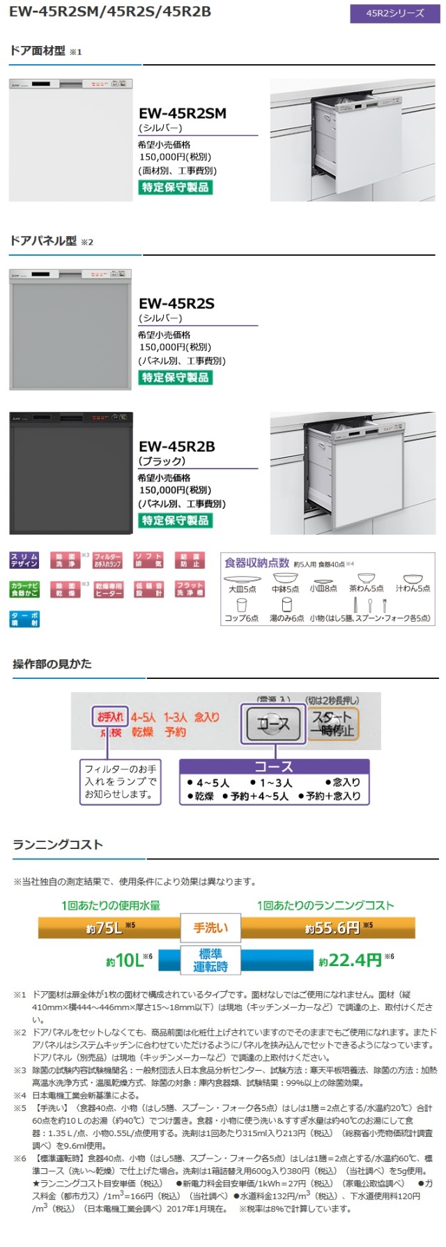 三菱電機 ビルトイン食器洗い乾燥機 ドア面材型 住宅設備